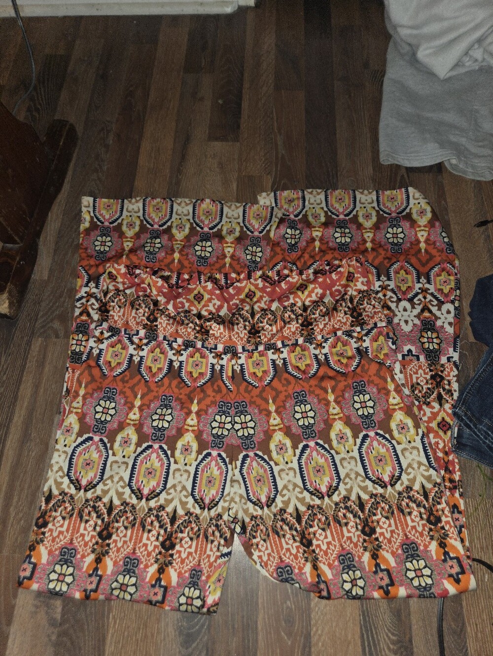 Boho Tribal Print Elastic-Waist Women's Skirt in Orange Rock 47 X Wrangler